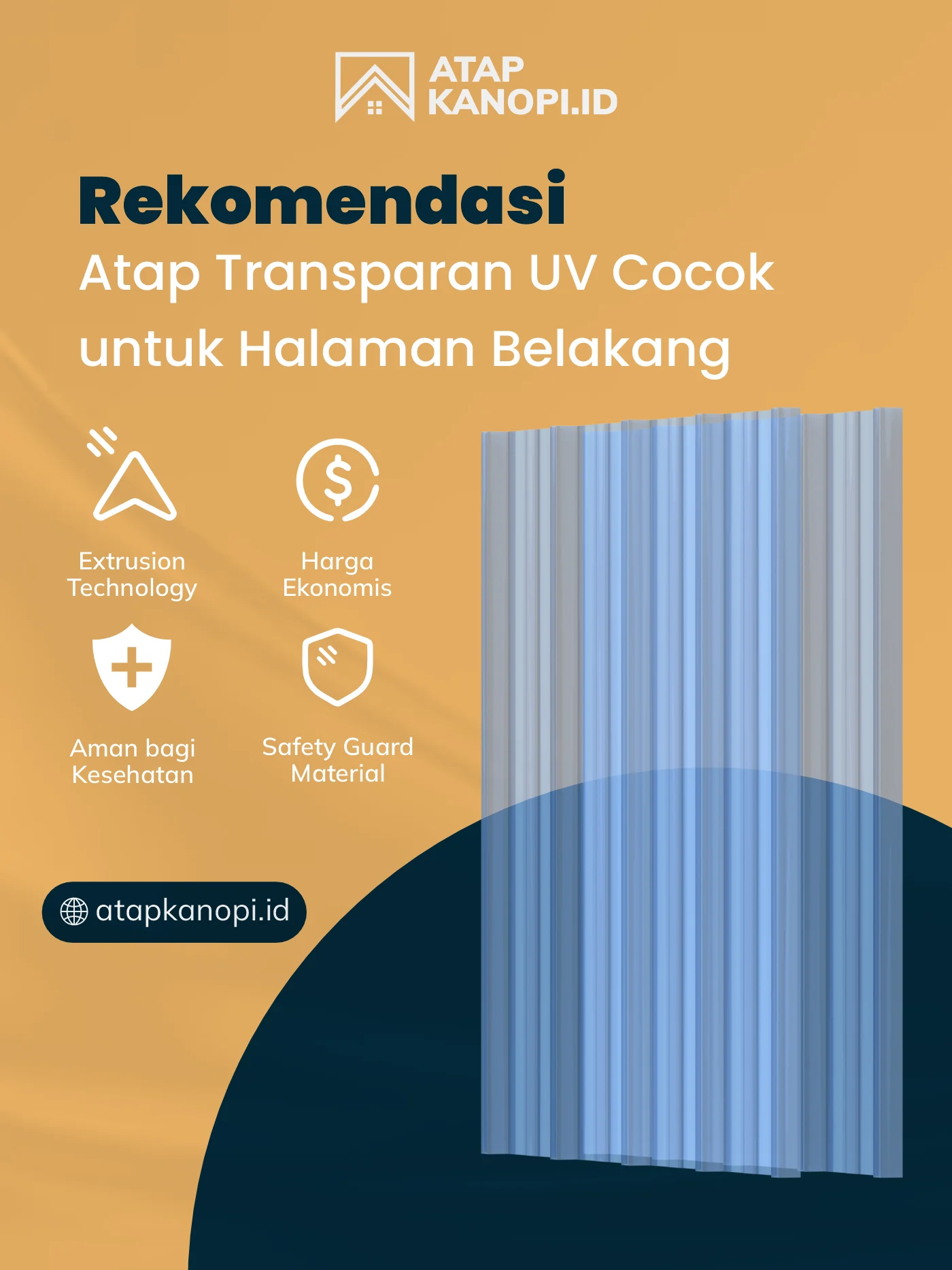 Rekomendasi Atap Transparan UV Cocok untuk Halaman Belakang