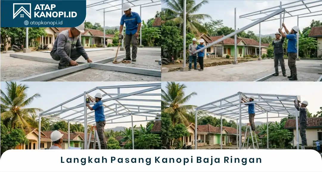 03 Langkah Pasang Kanopi Baja Ringan