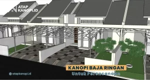 Read more about the article Sketsa Kanopi Baja Ringan untuk Perencanaan
