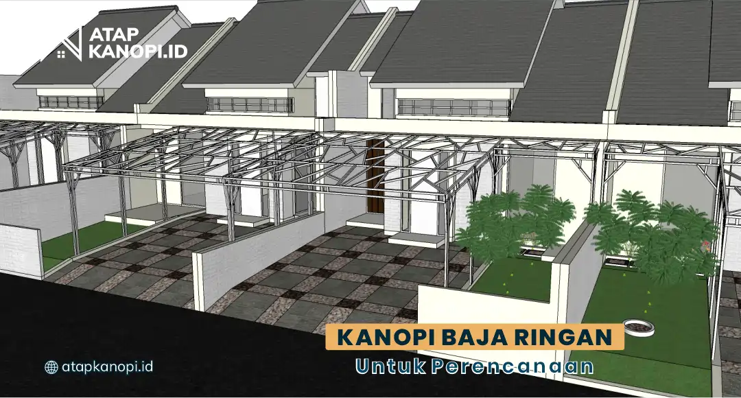 Sketsa Kanopi Baja Ringan untuk Perencanaan