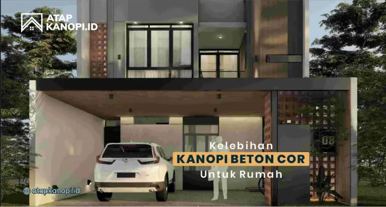 kanopi beton cor modern