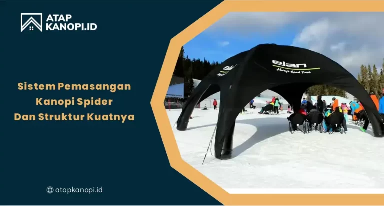 01 Sistem Pemasangan Kanopi Spider Dan Struktur Kuatnya