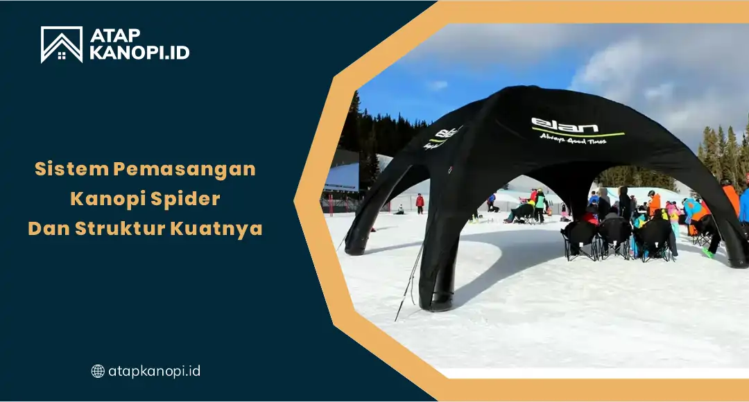 01 Sistem Pemasangan Kanopi Spider Dan Struktur Kuatnya