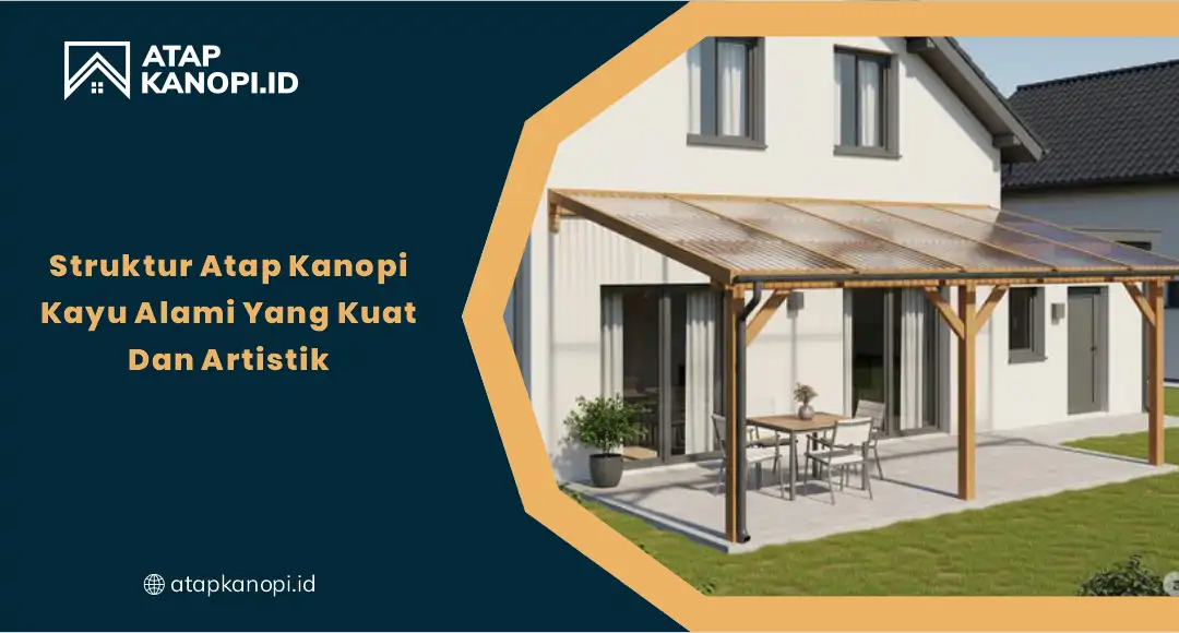 01 Struktur Atap Kanopi Kayu Alami Yang Kuat Dan Artistik