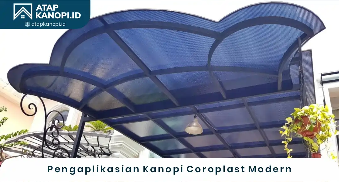04 Pengaplikasian Kanopi Coroplast Modern