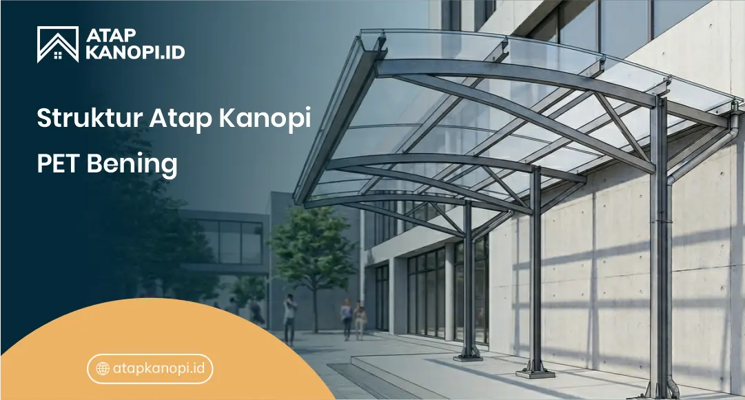 Struktur Atap Kanopi PET Bening
