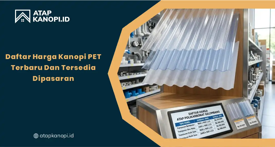 01 Daftar Harga Kanopi PET Terbaru Dan Tersedia Dipasaran