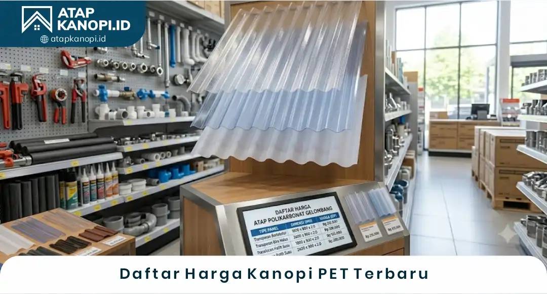 02 Daftar Harga Kanopi PET Terbaru
