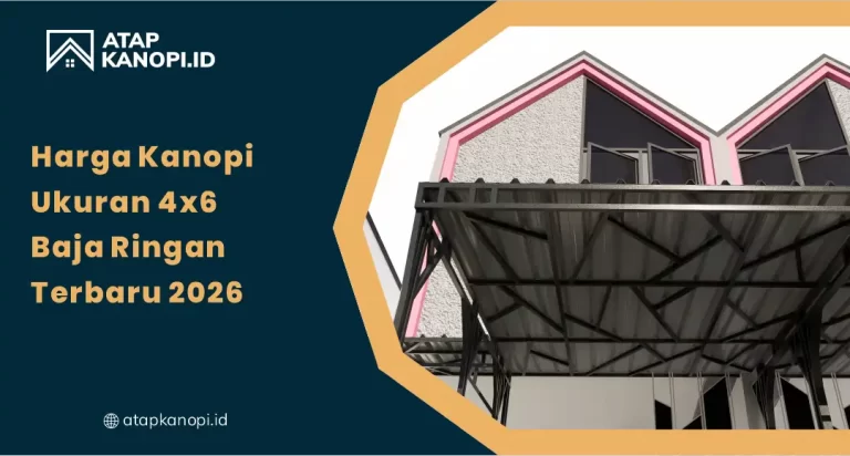 Harga Kanopi Ukuran 4×6 Baja Ringan Terbaru 2026