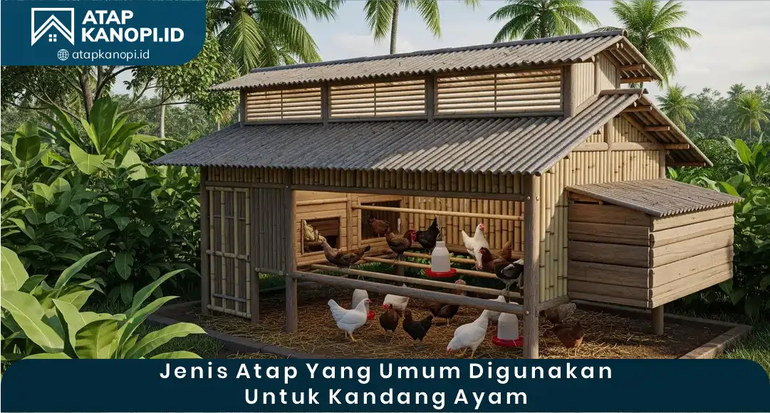 03 Jenis Atap yang Umum Digunakan untuk Kandang Ayam