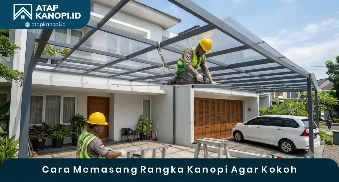 02 Cara Memasang Rangka Kanopi Agar Kokoh