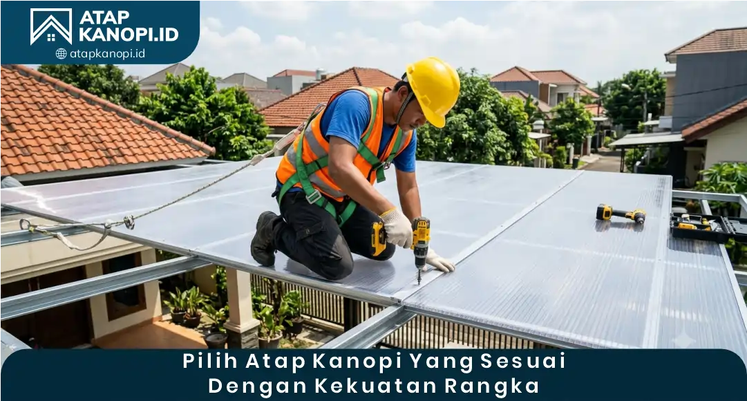 03 Pilih Atap Kanopi yang Sesuai dengan Kekuatan Rangka